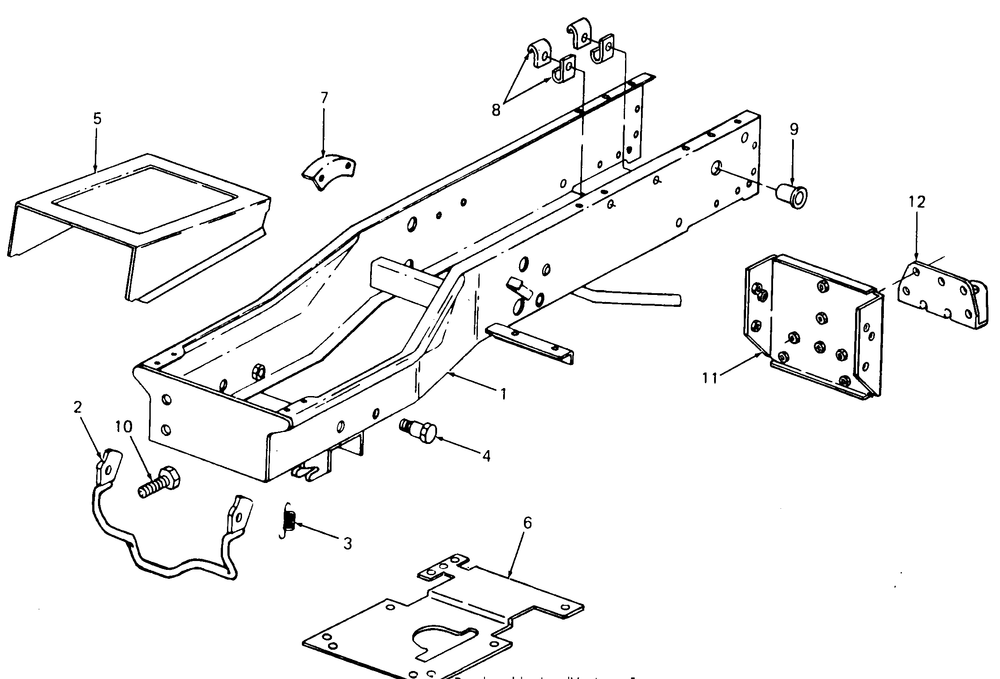 Frame Diagram and Parts List for 1860 800000-821059-140661100-141661100 Cub Cadet Lawn Tractor